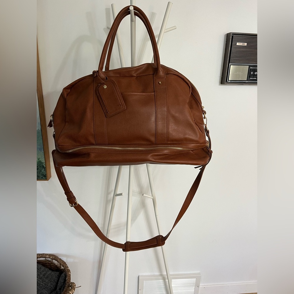 Sole Society Brown Leather Travel Bag